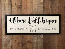 Personalized Coordinate Sign Where It All Began Sign Gps Coordinate Sign Longitude Latitude S Coordinates Signs Gps Coordinates Sign Latitude Longitude Sign