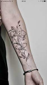Flowering Orchid Flower Tattoo Forearm Orchid Flower Tattoos Forearm Flower Tattoo Tattoos