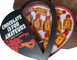 fireball cinnamon whiskey heart gift set