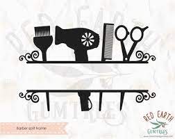 Peluqueria Split Frame Peluqueria Split Monograma Ambito Secador De Pelo Svg Png Dxf Eps Pdf C Salon Decals Hairdresser Monogram Frame