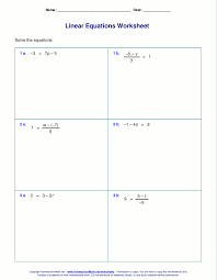 Basic algebra word problems worksheet. Free Worksheets For Linear Equations Grades 6 9 Pre Algebra Algebra 1