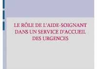Lors de l'entretien d'embauche le candidat doit posséder un projet professionnel et doit être en capacité de pouvoir l'expliquer à son interlocuteur. Le Role De L Aide Soignant Soignant Dans Un Service D Accueil Des Urgences Docsity