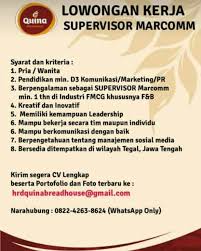 Pengertian daerah otonom adalah daerah yang menjalankan otonomi daerah. Pin Oleh Lowongan Kerja Tegal Di Loker Supervisor Marcomm Quina Tegal 2020 Kerja Pendidikan Marketing