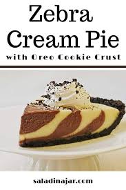 Zebra Pie Surprise Them With Unexpected Stripes Video Recipe Chocolate Crumbs Cream Pie Recipes Vanilla Cream Pie Recipe