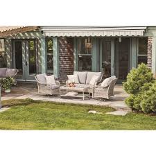 Get it as soon as thu, jul 22. Allen Roth Parkview Patio Loveseat Sofa And Coffee Table Light Gray Lowe S Canada