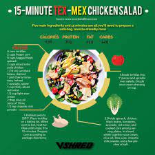 I used to make a similar recipe with beef, but i switched to pork when we lived in singapore for 3 years. V Shred Try This Quick And Healthy Tex Mex Chicken Salad Facebook