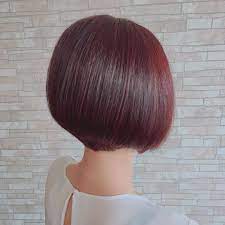 hair cafe kumaさんはinstagramを利用しています 襟足すっきりのボブです 赤系のカラーリングでつやつやです 担当 nao haircafekuma ヘアカフェクマ 福生 fussa カット カラー トリートメント ボブ グラボブ ショート 美容室 instagood