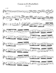 The song canon in d. Canon In D Major Violin Sheet Music For Violin Solo Musescore Com