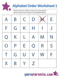 Alphabet Order Worksheets Guruparents