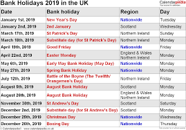 Uk Holidays 2019 Bank School Public Holidays 2019 For United Kingdom Holiday Calendar Calendar Template Bank Holiday