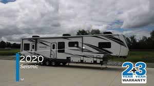 There is a mirror with medicine cabinet, which takes up basically. 2020 Seismic Toy Haulers
