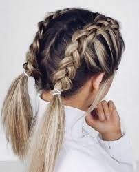French braid hairstyles are one of the braids we love to wear. Double Dutch French Braids Blonde Balayage Highlights Long Hair Updo Ideas Cute Hairstyles For Short Hair Medium Length Hair Styles Short Hair Styles
