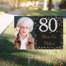 This birthday card has colorful pictures of famous people on the front of it and interesting facts on the inside. 80th Birthday Party Supplies Decorations Ideas Party City