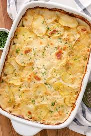 These Easy Creamy Scalloped Potatoes Come Together With Just A Few Basic Ing Scalloped Potato Recipes Scalloped Potatoes Cheesy Easy Scalloped Potatoes Recipe