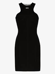 Off White Rowing Pencil Dress In Black Viscose In Schwarz Modesens In 2020 Off White Clothing Off White Sweatshirt Fashion Design Clothes