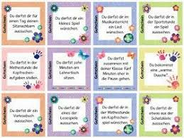 Geburtstagsgutscheine Klassenzimmermanagement Grundschule Neues Schuljahr