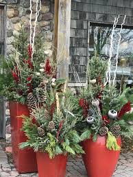 Gorgeous Winter Planters Spruce Tip Pots Holiday Planters Christmas Planters Holiday Planter Christmas Pots