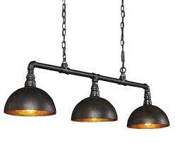 hanglamp industrial tube 3 lichts zwart bruin hanglamp industriele hanglampen industriele lampen