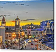 Limited Time Promotion Plaza Lights Wowc Stretched Canvas Print Country Club Plaza Fine Art America Kansas City Plaza