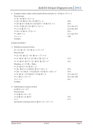 A+0 (komplemen) =a (identitas) soal : Contoh Soal Aljabar Boolean