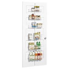 Pantry organizers are useful for food storage because they solve limited space in the kitchen, make it easy to find items where they are supposed to be, and keep. White Elfa Utility Pantry Over The Door Rack The Container Store
