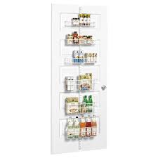 Smart design over the door adjustable pantry organizer. White Elfa Utility Pantry Over The Door Rack The Container Store