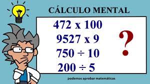 6 juegos mentales para niños. Calculo Mental De Sumas Restas Multiplicaciones Y Divisiones Youtube