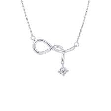 Silver Naughty Knot Diamond Necklace Steven Singer Jewelers Diamond Necklace Silver Necklace