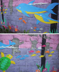 Hiasan kelas tema laut dan ikan. Gambar Dinding Tk Tema Laut Sabalukisan