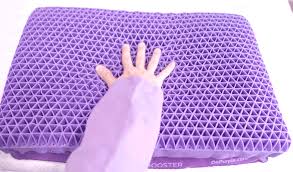 Hand Pressing Down On The Purple Pillow Purple Mattress Purple Mattress Reviews Purple Pillows
