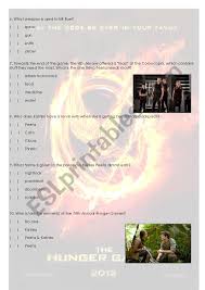 Rd.com knowledge facts there's a lot to love about halloween—halloween party games, the best halloween movies, dressing. The Hunger Games Movie Quiz With Answers Esl Worksheet By Daiane82