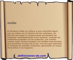 Significado de «visillo»