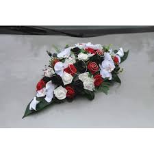 Bouquet de fleurs rêve blanc. Composition Fleurs Voiture Mariage Noir Blanc Et Rouge Bouquet De La Mariee