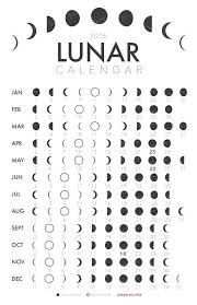 2017 Lunar Calendar Print Graphics Fases Da Lua Lua