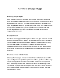Karangan kepentingan menjaga kesihatan diri. Doc Cara Cara Penjagaan Gigi Kogul Kogul Academia Edu