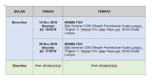 Find great deals from hundreds of websites, and book the right hotel using tripadvisor's 627,870 reviews of kuala lumpur hotels. Jadual Kursus Cidb Wilayah Persekutuan Kuala Lumpur Facebook