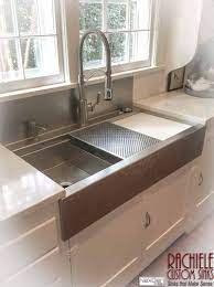 Selecting the right stainless steel sink is an important decision for any kitchen project, and can make a huge difference in terms avenue metal manufacturing co., inc. Custom Stainless Steel Farm Sink With Integral Faucet Deck And Backsplash 41 1 2 Long Hand Hammered Stainless Steel Farm Sink Kitchen Sink Design Farm Sink
