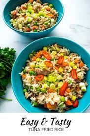 Wondering what to do with tuna? Quick Easy Tuna Fried Rice Hint Of Healthy