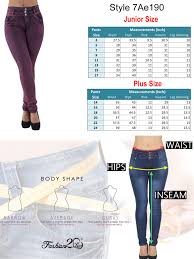 Details About Plus Junior Size Butt Lift Levanta Cola Skinny Denim Women Jeans