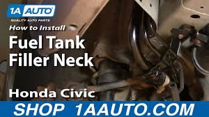 Fuel is added to the tank and the engine is run to test for leaks. How To Replace Fuel Tank Filler Neck 01 05 Honda Civic Youtube