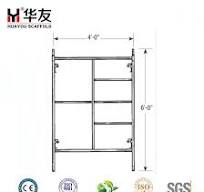 Powder Coated Walk Thru Frame Scaffolding System American Snap on Lock Frame Scaffold for Construction
