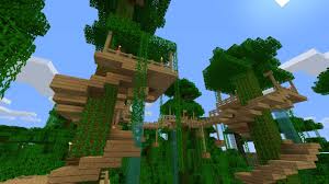 Cool Minecraft Tree Housesjungle Tree House Survival Minecraft Minecraft Jungle House Minecraft Houses Survival Cool Tree Houses