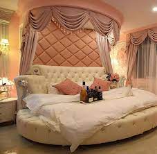 New European Design Round Soft Bed Home Bedroom Furniture Set 1 Bed 2 Night Stand Mattress Luxury Bedroom Design Luxurious Bedrooms Bedroom Furniture Design