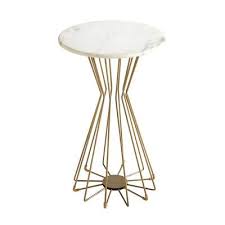 Hourglass White Marble Metal Accent Table Metal Accent Table Metal End Tables End Tables