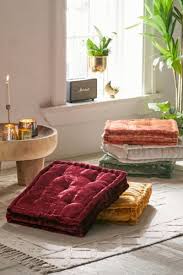 Ruthie Velvet Floor Pillow Floor Pillows Floor Seating Reema Floor Cushion
