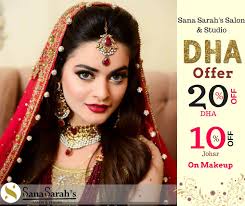DHA Branch Launch Offer ----- Get one PARTY MAKEOVER Complementary with one  BRIDAL MAKE OVER!!!🤩 (DHA Branch only) Get 20% OFF