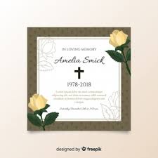 Tarjetas de pésame gratis en español. Plantilla De Tarjeta Funebre Vector Gratis
