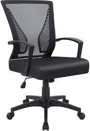 Chair offers height and width adjustable arms to provide ergonomic performance. Amazon Com Furmax Office Mid Back Swivel Lumbar Support Desk Computer Ergonomic Mesh Chair With Armrest Black Furniture Decor