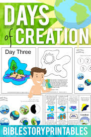 The book of genesis tells us that god created the heavens and the earth. Creation Bible Printables Bible Story Printables