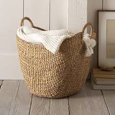 Large Curved Basket West Elm Blanket Basket Basket Blanket Storage